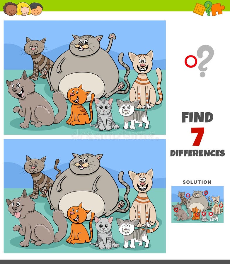 Grupo gatos no parque desenho animado ilustração imagem vetorial de  izakowski© 331903648