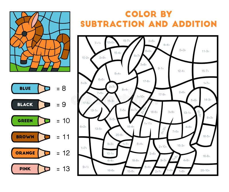 Jogo De Educação Colorido Por Adição E Subtração Para O Dinossauro Infantil  Ilustração do Vetor - Ilustração de suficiência, contagem: 221749386