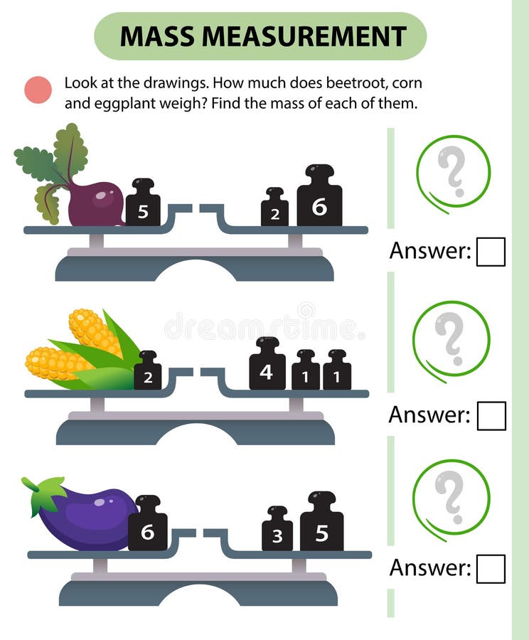 Jogo De Educação Para Jogos De Matemática Para Crianças. Medição Da Massa.  Escalas. Resolver Os Exemplos. Quebra-cabeças Lógico Pa Ilustração do Vetor  - Ilustração de medida, jogos: 201451027