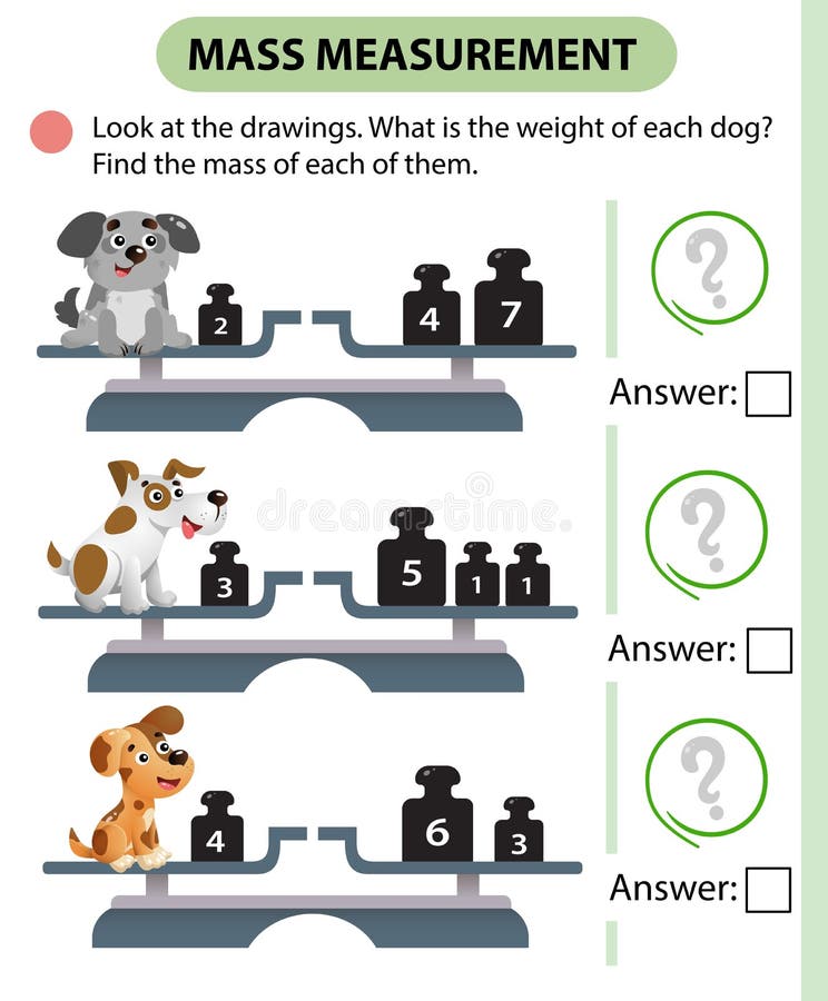 Jogo De Educação Para Jogos De Matemática Para Crianças. Medição Da Massa.  Escalas. Resolver Os Exemplos. Quebra-cabeças Lógico Pa Ilustração do Vetor  - Ilustração de medida, jogos: 201451027