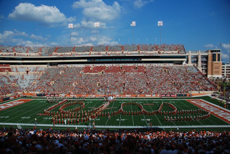 Jogo De Futebol Da Faculdade De Texas Longhorns Foto de Stock