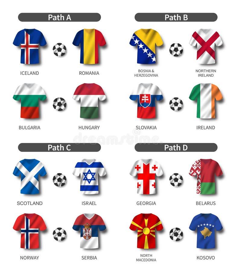 grupo de futebol europeu definir bandeiras de países do futebol europeu  2020 e grupos de equipes no conjunto de vetores de fundo do torneio 2436503  Vetor no Vecteezy