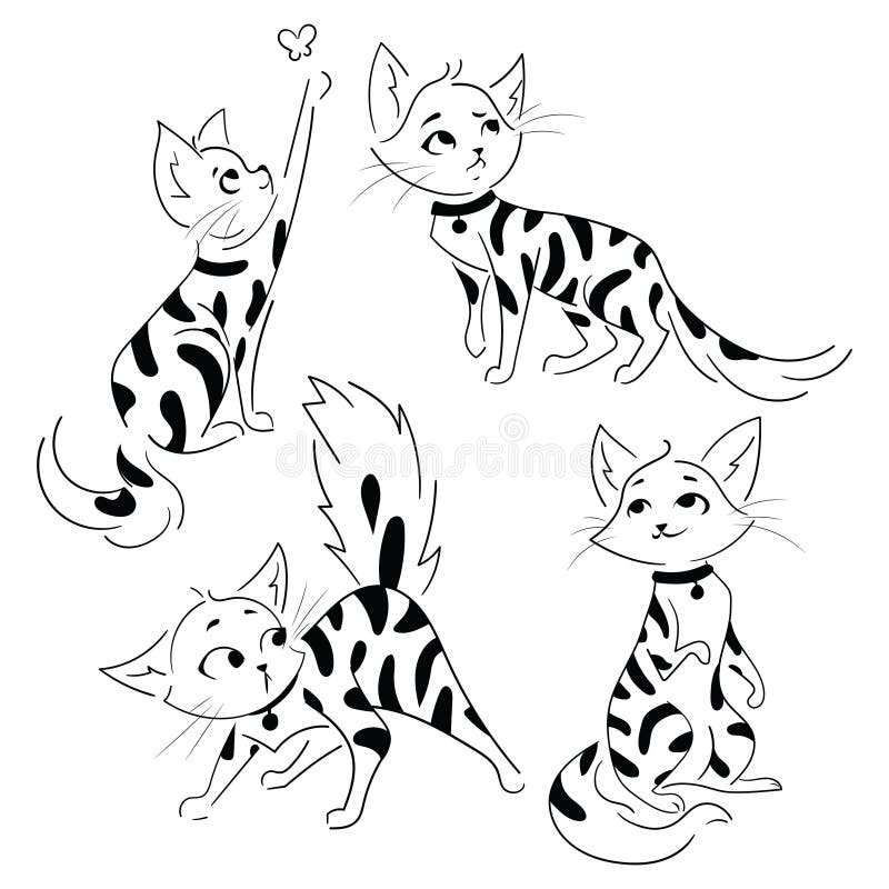 Jogo De Gatos Dos Desenhos Animados Coleção De Gatos Vermelhos Bonitos  Animais De Estimação Com Emoções Jogando Animais Ilustraçã Ilustração do  Vetor - Ilustração de divertimento, saltar: 117799425