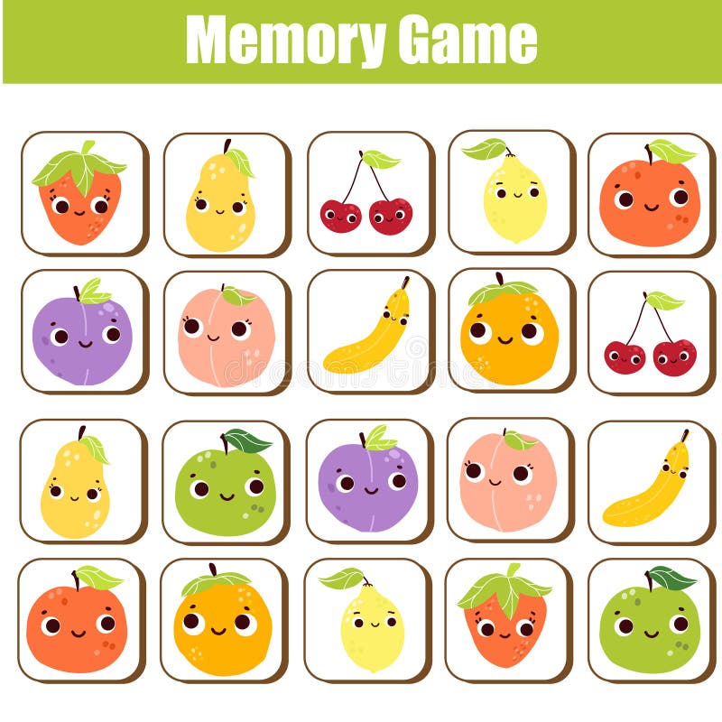 Jogo Da Memória Frutas - 2044 - Brincadeira De Criança - Real