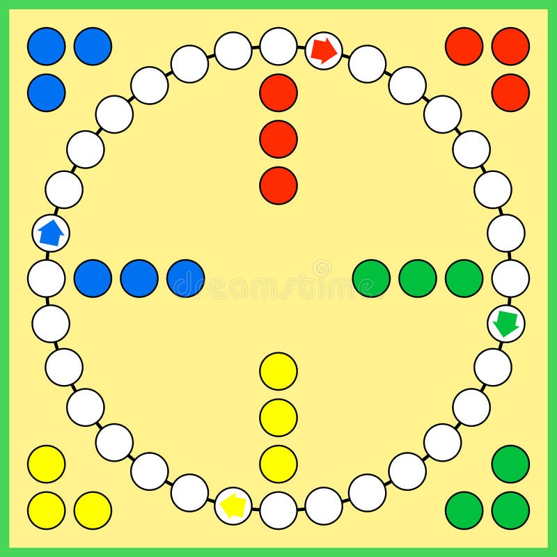 Ludo, Jogo Com Carro E Crianças, Vetor Ilustração do Vetor