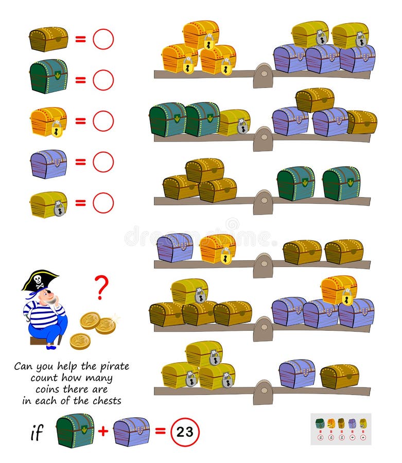 O Jogo Do Enigma Da Lógica Matemática Para Mais Esperto Resolve Exemplos E  Contagem Que Dos Números Corresponde a Cada Um Do Obje Ilustração do Vetor  - Ilustração de labirinto, correto: 147140169