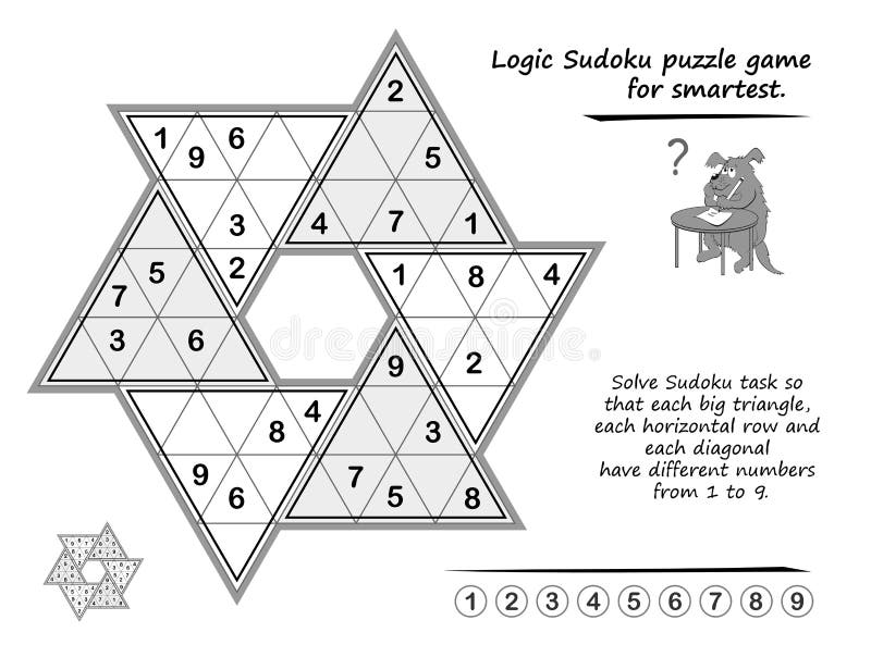 Logic Sudoku Jogo Puzzle Para Crianças Adultos Nível Difícil Jogar imagem  vetorial de Nataljacernecka© 425106046