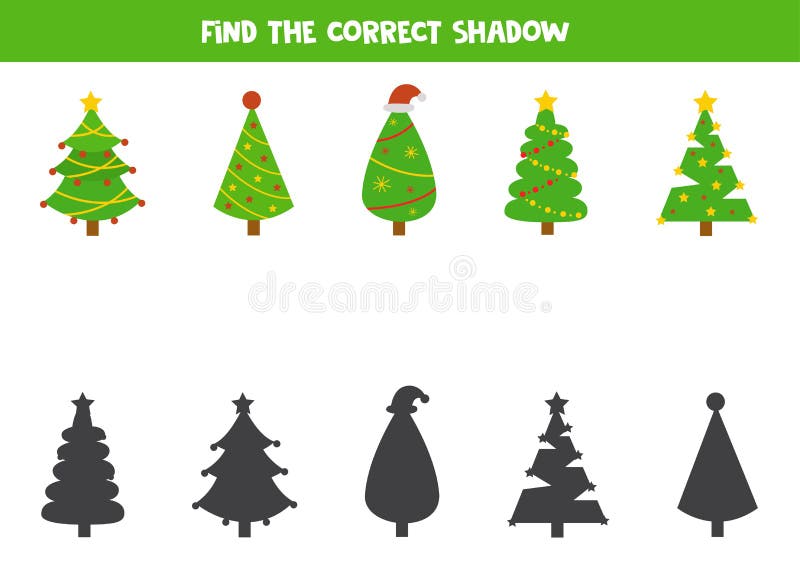Encontre o jogo de sombras correto com planilha de correio em