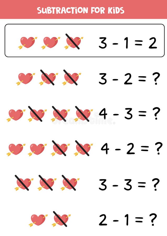 Jogo educacional para subtração divertida para crianças, contando e  eliminando uma nuvem fofa de desenho animado, floco de neve, trovão, água,  gelo, fogo, planilha de natureza imprimível