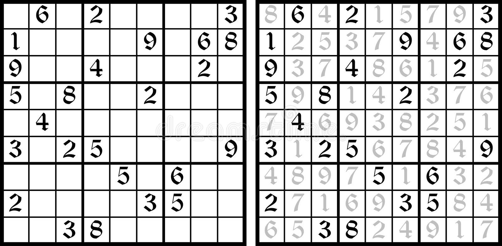 Sudoku Set Quatro Por Quatro Com a Ilustração Do Vetor De Resposta  Ilustração do Vetor - Ilustração de educacional, lazer: 256376793