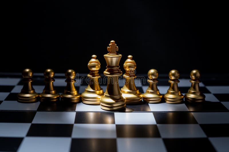 Ideias de negócios de jogos de tabuleiro de xadrez e conceito de