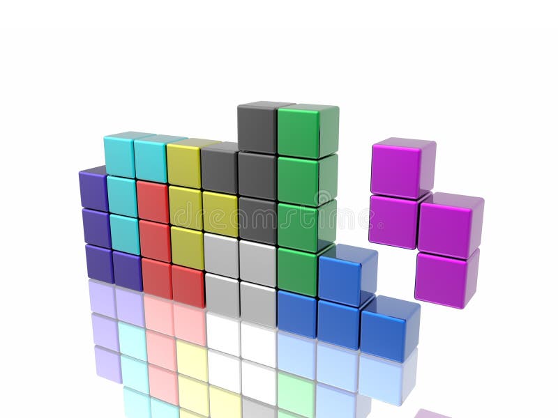 Jogo Tetris ilustração stock