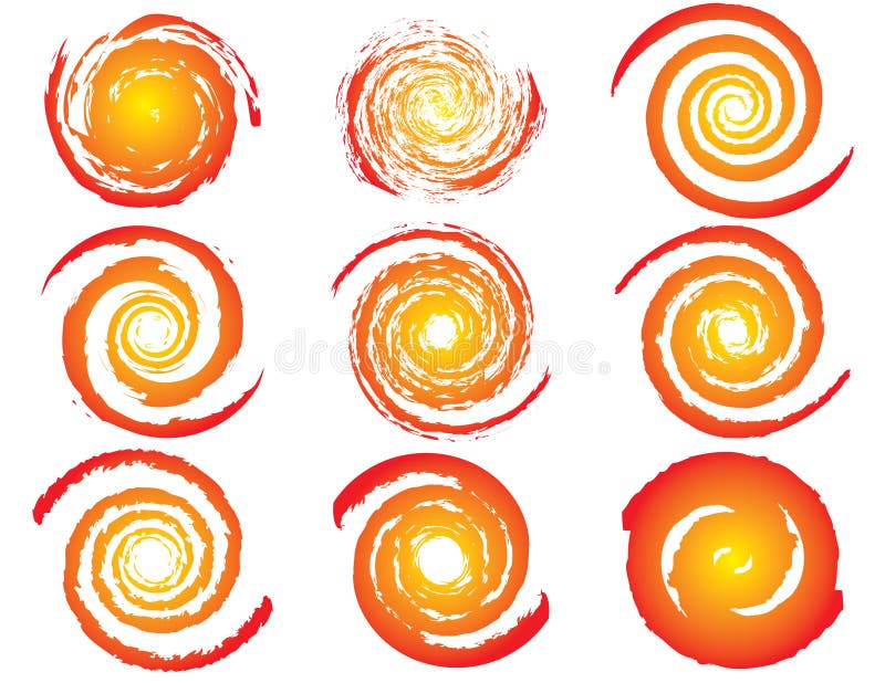 Conjunto de ícones de sol ilustração stock