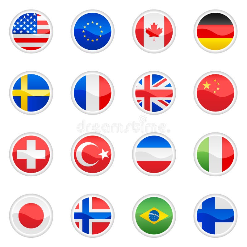 Vetores de Bandeiras De Europa Do País 45 Bandeira Quadrada