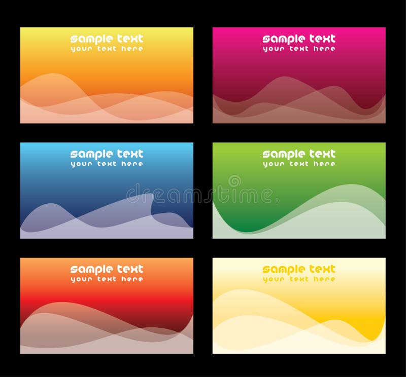 Conjunto de cartões de visita ilustração stock