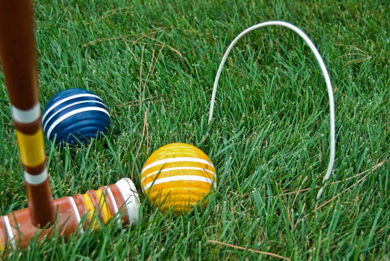 Esfera de Croquet foto de stock. Imagem de azul, batida 9200368