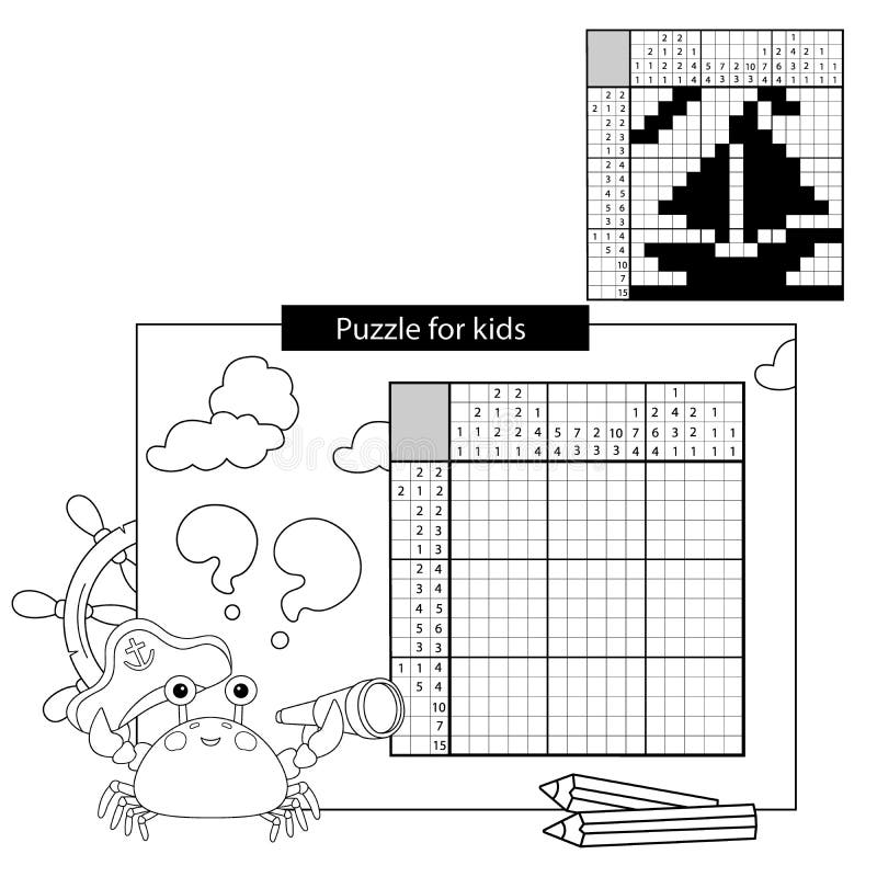 Puzzle de pintar por número (nonogram), jogo educativo para