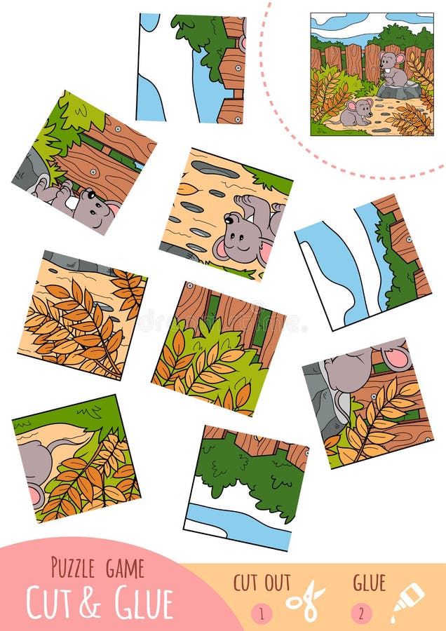 Jogo De Quebra-cabeças Para Crianças Da Pré-escola Com Trator Ilustração do  Vetor - Ilustração de isolado, jogo: 171768096