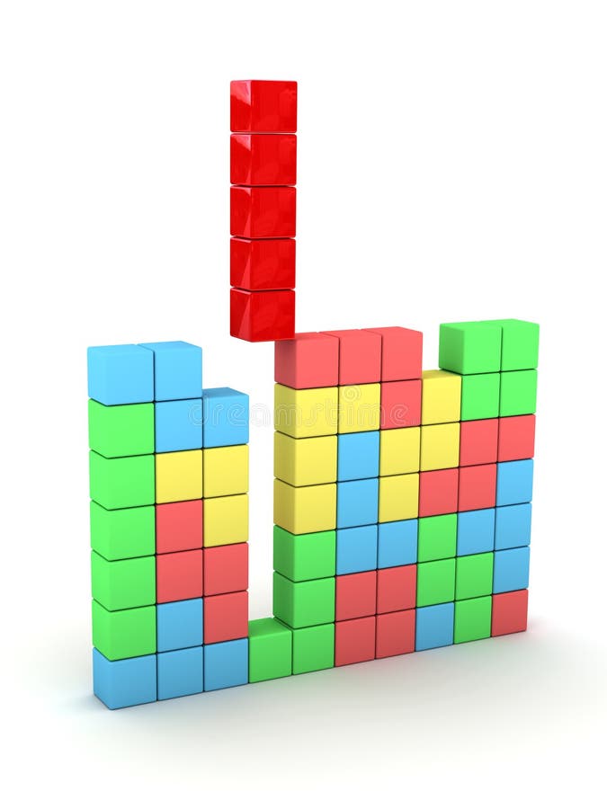 Jogo de puzzle - Tetris ilustração royalty free