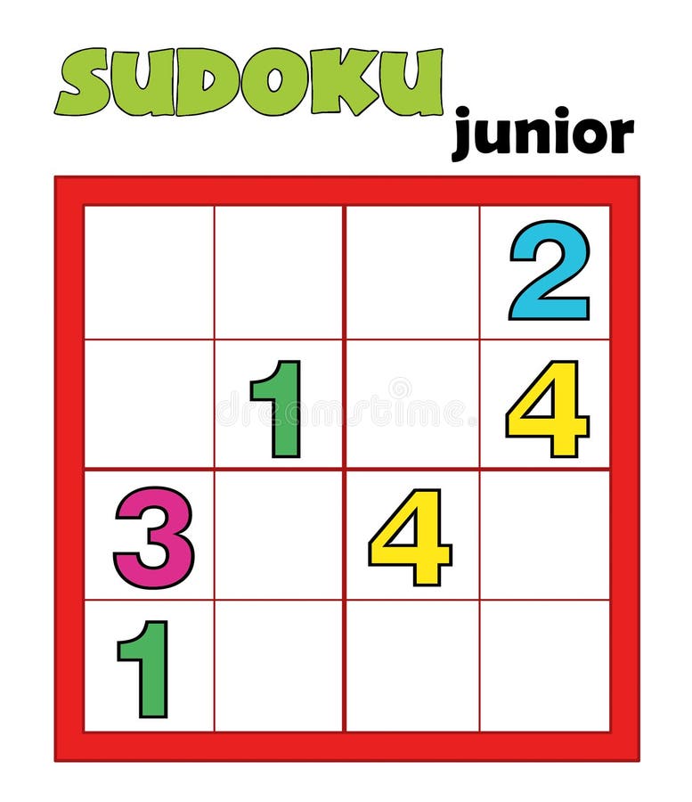 Sudoku. mosaico matemático de crianças e adultos. quadrado mágico. jogo de  lógica. rebus digital. planilha de entretenimento pré-escolar do jogo de  sudoku de crianças educacionais de ilustração vetorial. quebra-cabeça para  impressão.