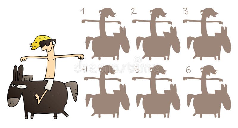 Jogo do Visual da imagem invertida do cavalo ilustração royalty free