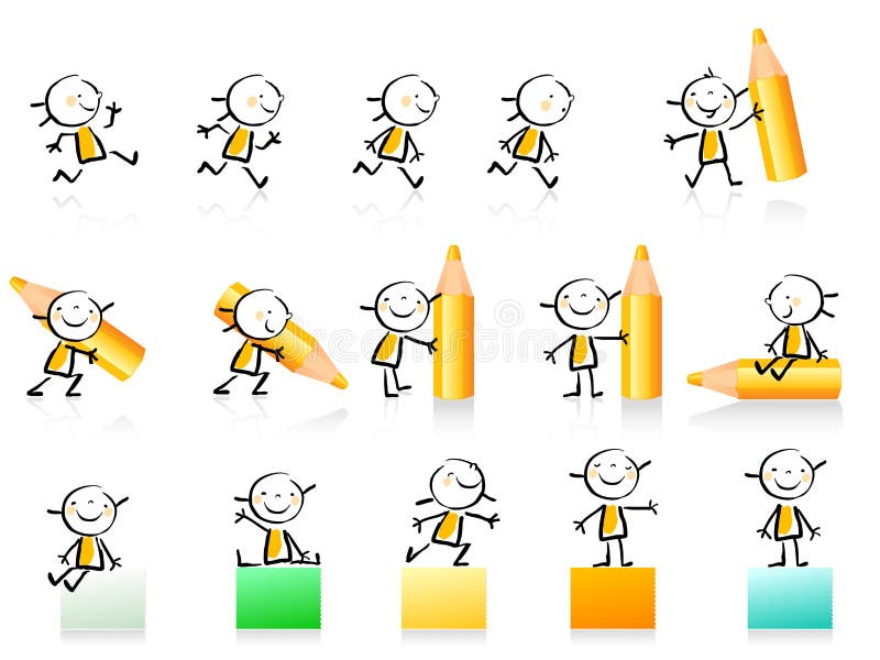 Conjunto de ícones educativos ilustração royalty free