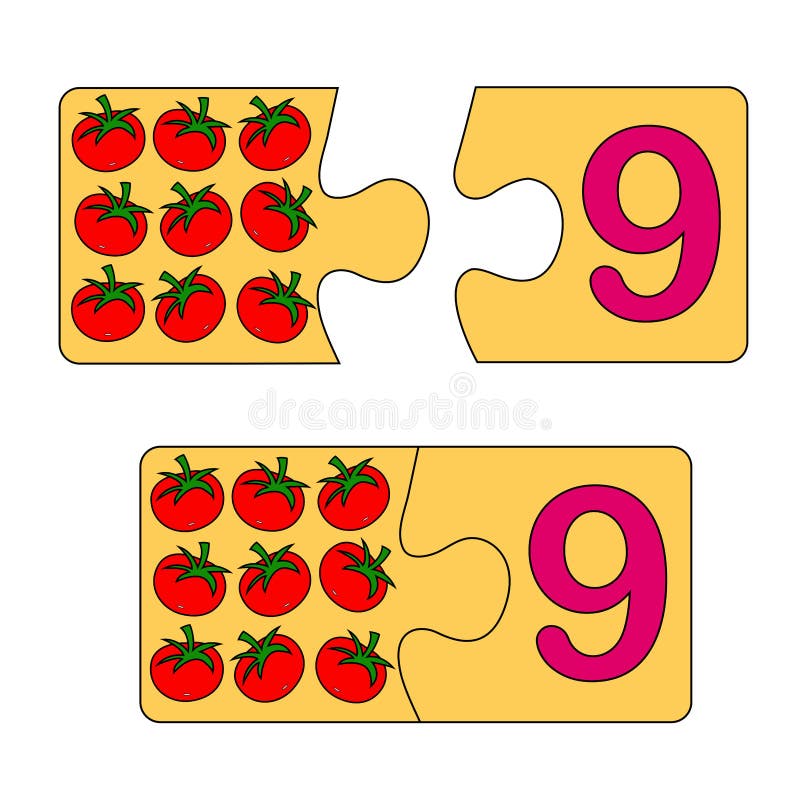 Colorir por números. jogo de puzzle para a educação infantil. números e  cores para desenhar e aprender matemática. vegetais de vetor