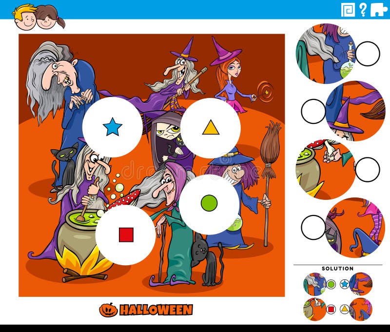 desenho de bruxa de desenho animado e pilha de abóboras de halloween para  colorir 11796249 Vetor no Vecteezy