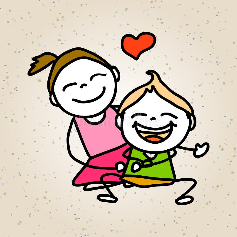Grupo De Jogo Feliz Das Crianças Dos Desenhos Animados Do Desenho Da Mão  Ilustração Stock - Ilustração de felicidade, funcionamento: 64399016