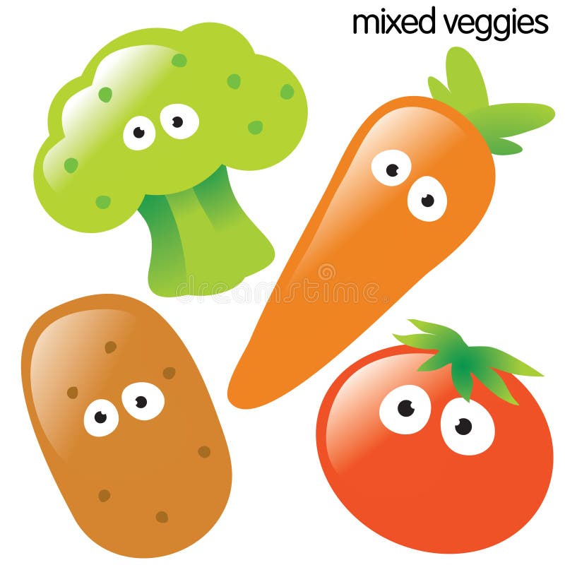 Jogo isolado do vegetal ilustração do vetor Jogo isolado do vegetal ilustração do vetor