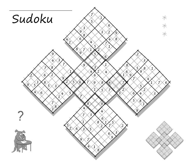 Sudoku difícil ilustração stock. Ilustração de cruzes - 12858739