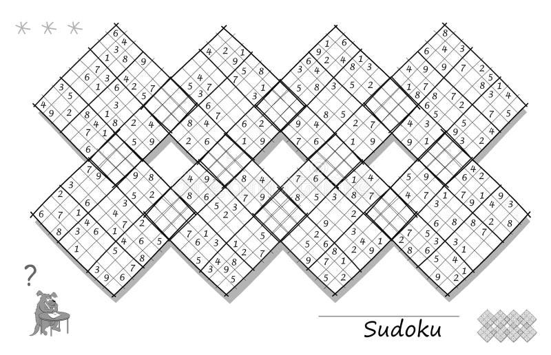 Jogo Lógico Para O Mais Inteligente. Sudoku Gigante. Quebra- Cabeça Grande  Com 7 Quadrados De Nível Difícil. Página Imprimível Do Ilustração do Vetor  - Ilustração de dificuldade, brinquedo: 229872883