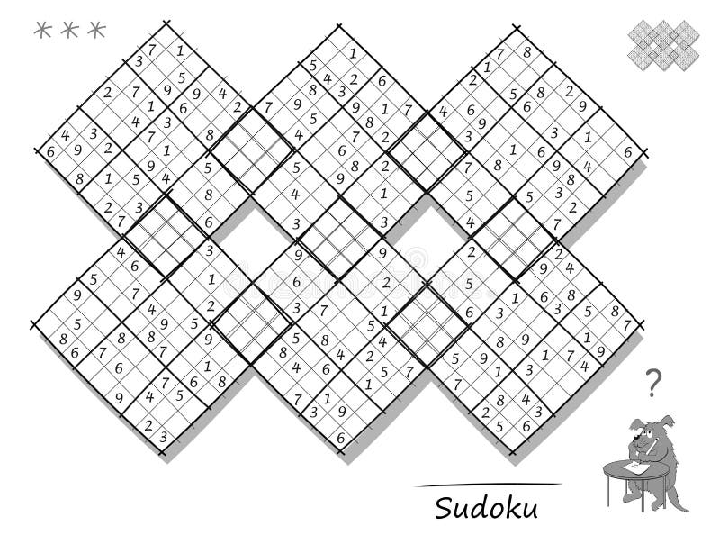 Jogo Lógico Sudoku Para Crianças E Adultos. Quebra-cabeça De Grande Tamanho  Com 4 Quadrados De Nível Difícil. Página Imprimível Pa Ilustração do Vetor  - Ilustração de preto, vetor: 181910425