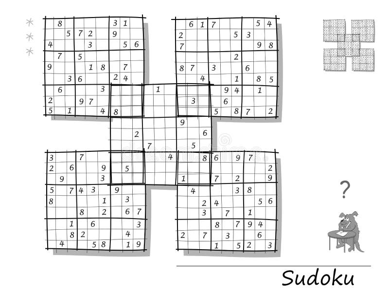 Médio Clássico Sudoku Quebra Cabeça Para Crianças Adultos 'Passatempo Casa  vetor(es) de stock de ©Funfish.yandex.ru 404272858