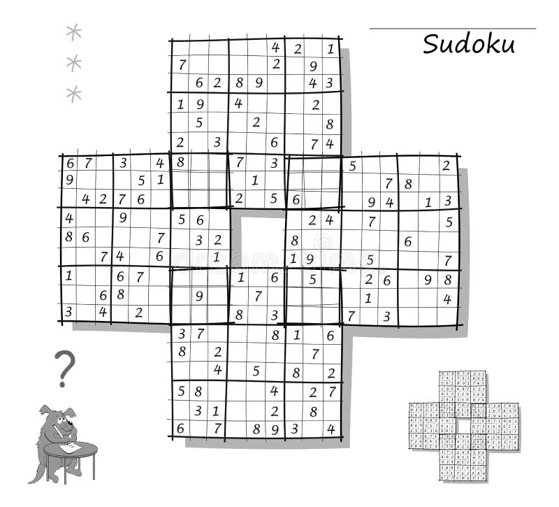 Sudoku difícil ilustração stock. Ilustração de cruzes - 12858739