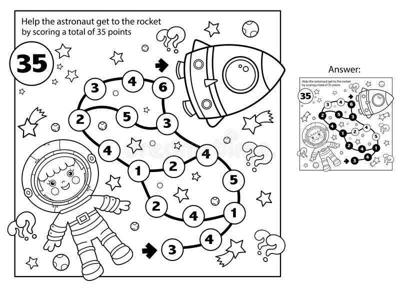 Desenho de Jogos do labirinto - astronauta para colorir - Tudodesenhos