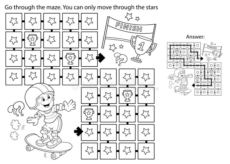 Jogo Labirinto Ou Labirinto. Quebra-cabeça. Esboço Da Página De Colorir Do  Desenho Animado Astronauta Com Foguete No Espaço. Peque Ilustração do Vetor  - Ilustração de maneira, contorno: 232334973