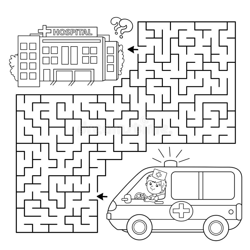 Carros no labirinto para jogo infantil
