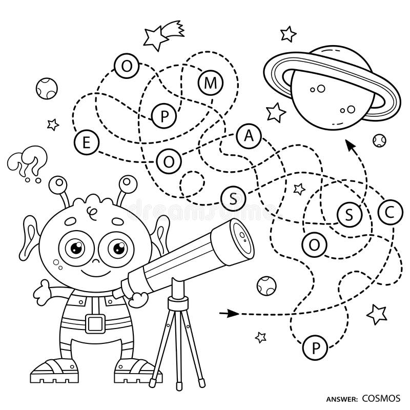 Jogo Labirinto Ou Labirinto. Quebra-cabeça. Esboço Da Página De Colorir Do  Desenho Animado Astronauta Com Foguete No Espaço. Peque Ilustração do Vetor  - Ilustração de maneira, contorno: 232334973