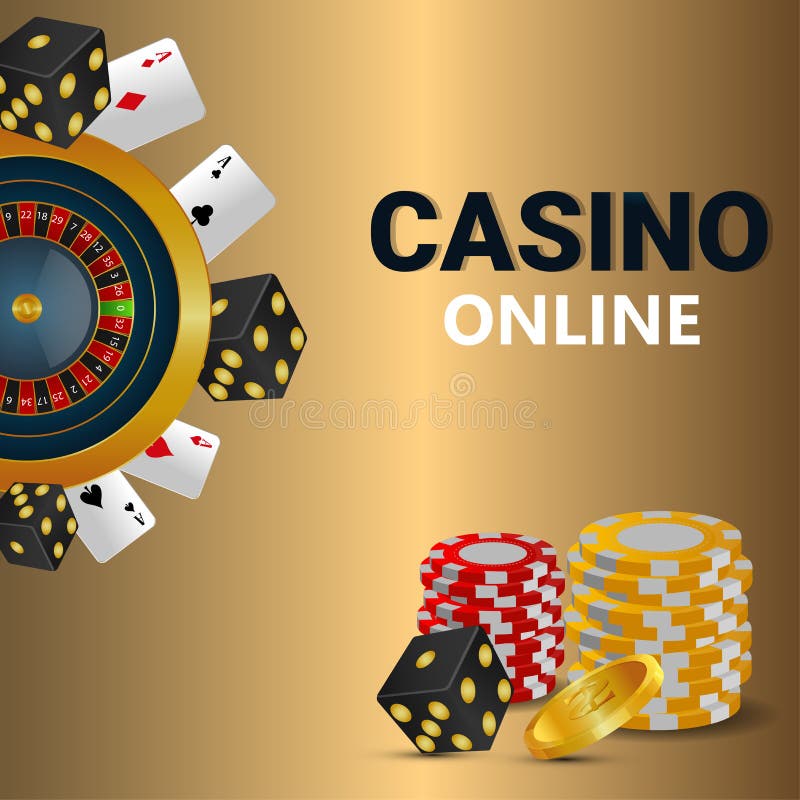 Jogo Online De Jogos De Casino Com Cartões Criativos De Jogo Chips De Casino  Com Efeito De Texto Dourado Ilustração Stock - Ilustração de vencedor,  sorvete: 218353707