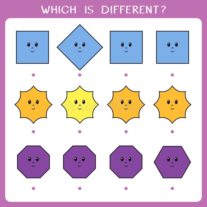 Simple logic game for kids. Find the odd one in the group. Vector illustration. Simple logic game for kids. Find the odd one in the group. Vector illustration