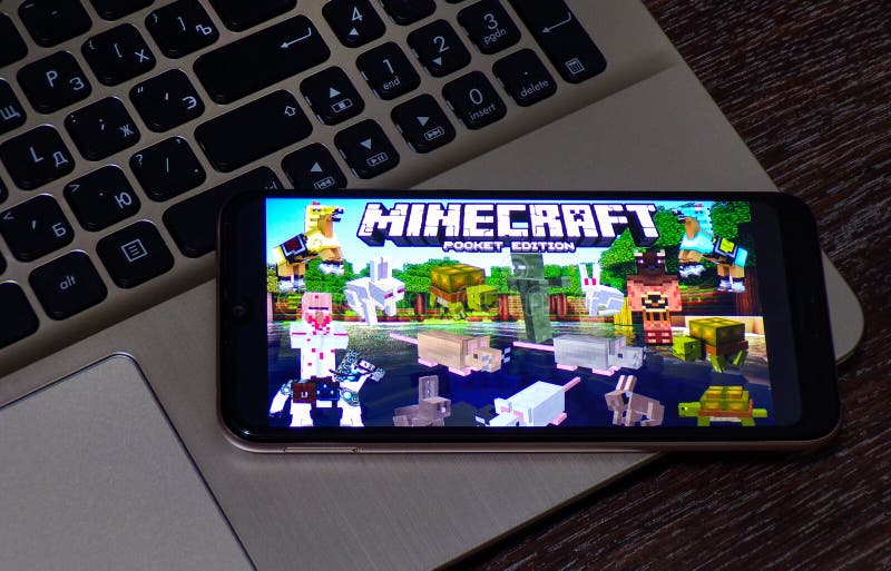 Jogo Minecraft na Tela do Smartphone Imagem JPG [download] - Designi