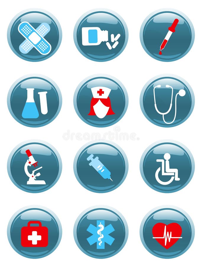 Jogo médico do ícone ilustração royalty free Jogo médico do ícone ilustração royalty free