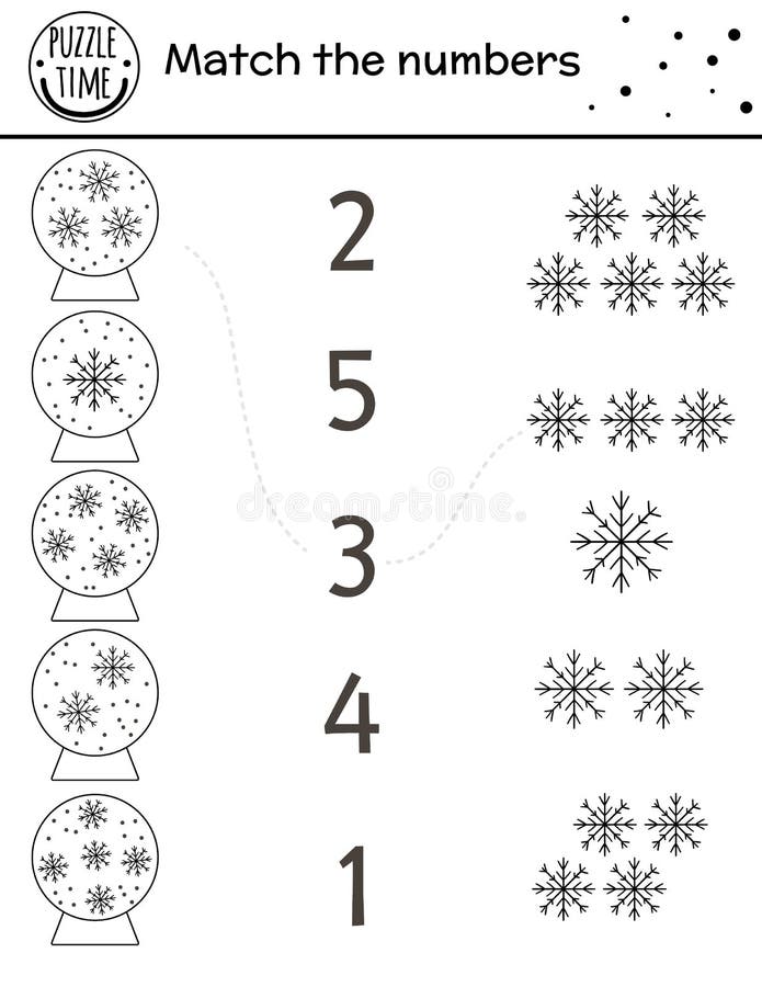 Jogo educativo para crianças, divertido, contando e escolhendo o número  correto de floco de neve bonito, trovão, fogo, gelo, água, planilha de  natureza imprimível