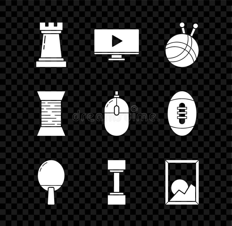 Jogo Símbolo De Xadrez Online Jogar Bola De Fio De Vídeo Com Agulhas  Tricotadas Raquete Para Jogar Tênis De Mesa Foto De Hambor Ilustração do  Vetor - Ilustração de sinal, equipamento: 228327874