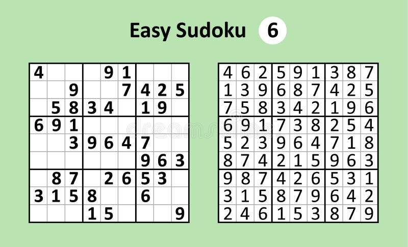 Jogo Sudoku Com Respostas. Complexidade Difícil. Vetor Simples Ilustração  Stock - Ilustração de romances, jogo: 262823059