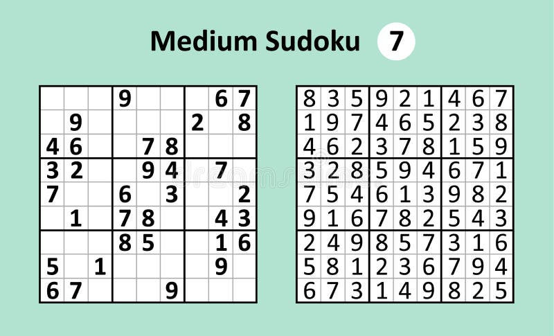 Jogo Sudoku Com Respostas. Complexidade Difícil. Vetor Simples Ilustração  do Vetor - Ilustração de japonês, resolver: 250540890