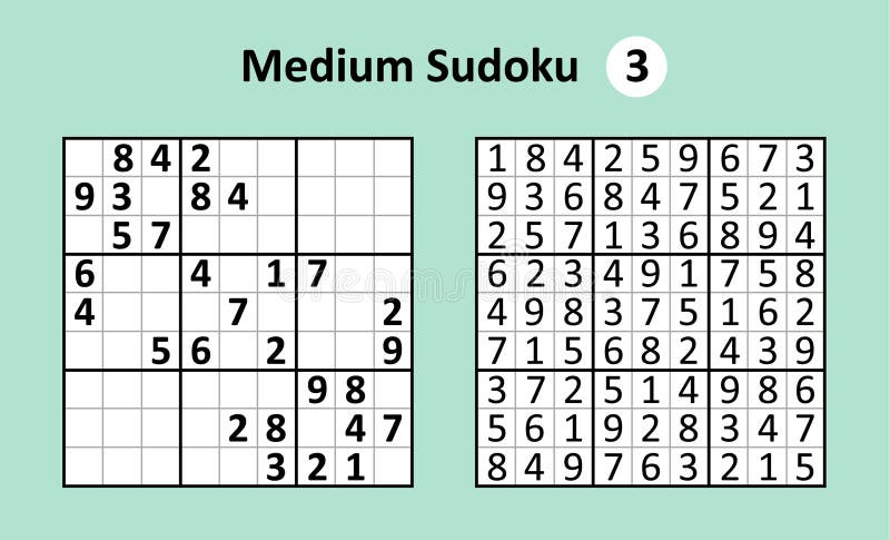 Sudoku Set Quatro Por Quatro Com a Ilustração Do Vetor De Resposta  Ilustração do Vetor - Ilustração de educacional, lazer: 256376793