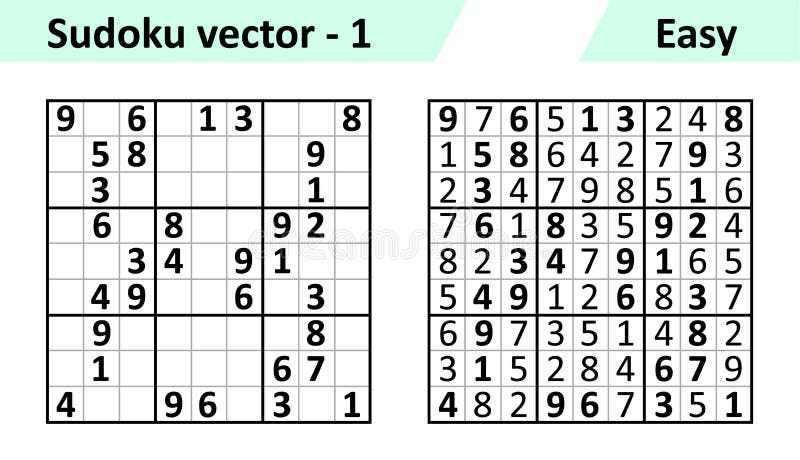 Jogo Sudoku Com Respostas. Complexidade Difícil. Vetor Simples Ilustração  do Vetor - Ilustração de japonês, resolver: 250540890