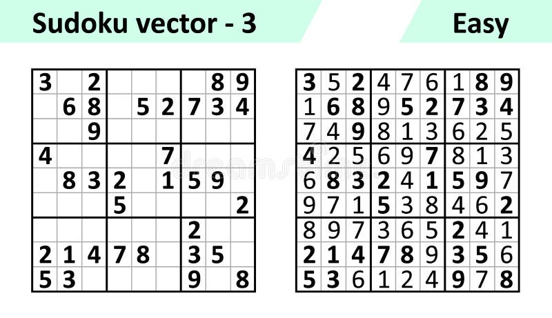 Jogo Sudoku Com Respostas. Complexidade Fácil. Vetor Simples Ilustração do  Vetor - Ilustração de romances, jogo: 258849400